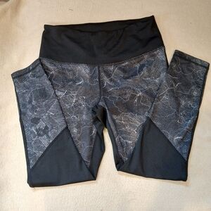 Z By Zella Womens Medium Black Mesh Panel Active Leggings/Pants